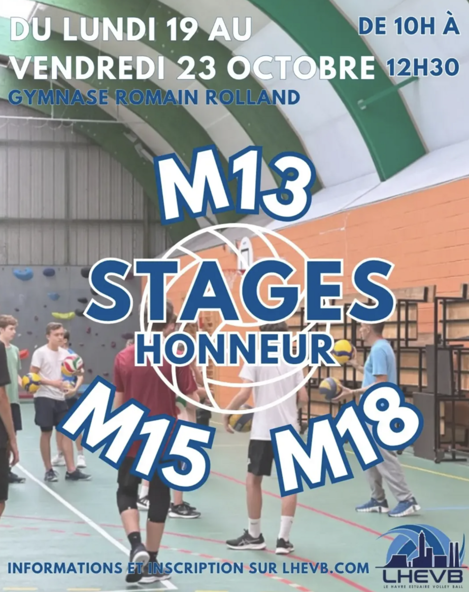 Stage Jeunes M13/M15/M18 Honneur