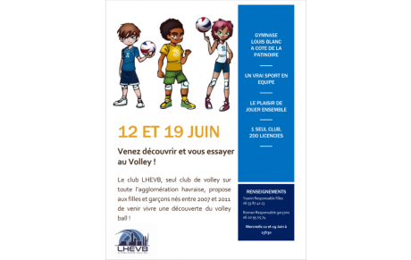 Venez découvrir et vous essayer au Volley !